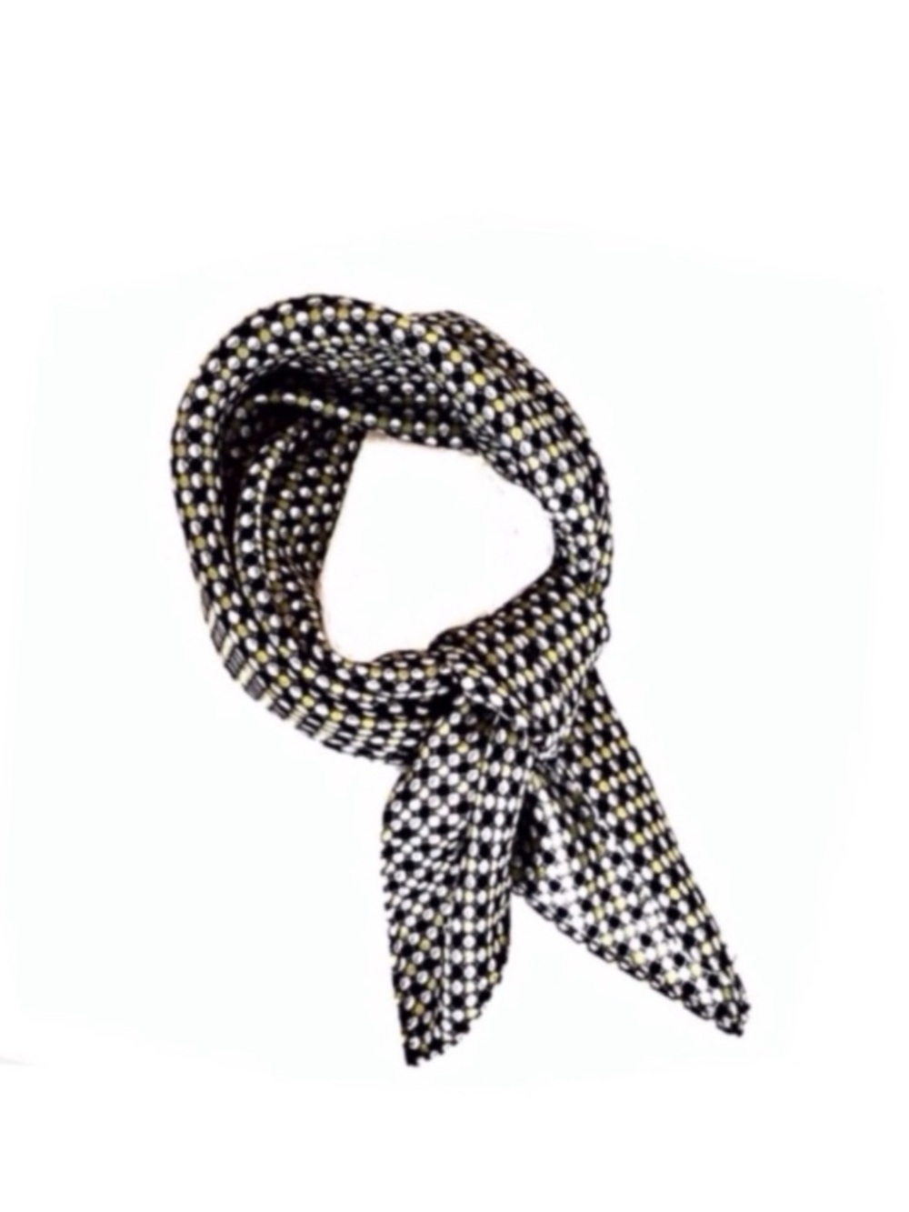 Nicole Miller Square Silk Scarf in Dot Grid Print